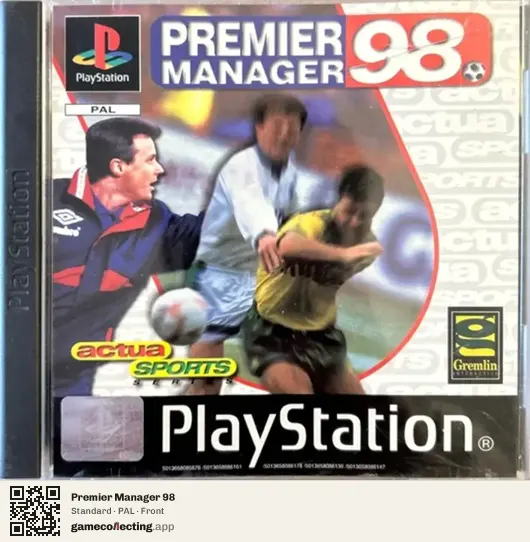 Premier Manager 98 PlayStation, PAL box front