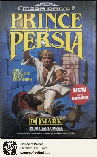 Prince of Persia Sega Mega Drive / Genesis, PAL box front