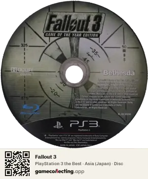 Fallout 3 PlayStation 3, Asia disc