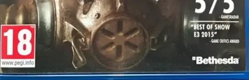 Fallout 4, the PEGI square on its front