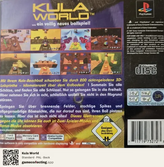 Kula World PlayStation, PAL box back