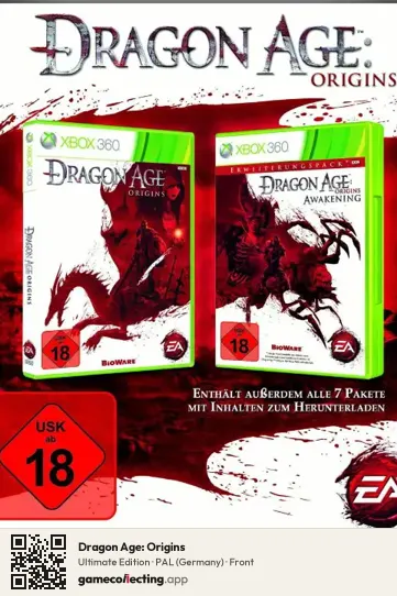 Dragon Age: Origins Xbox 360, Germany box front