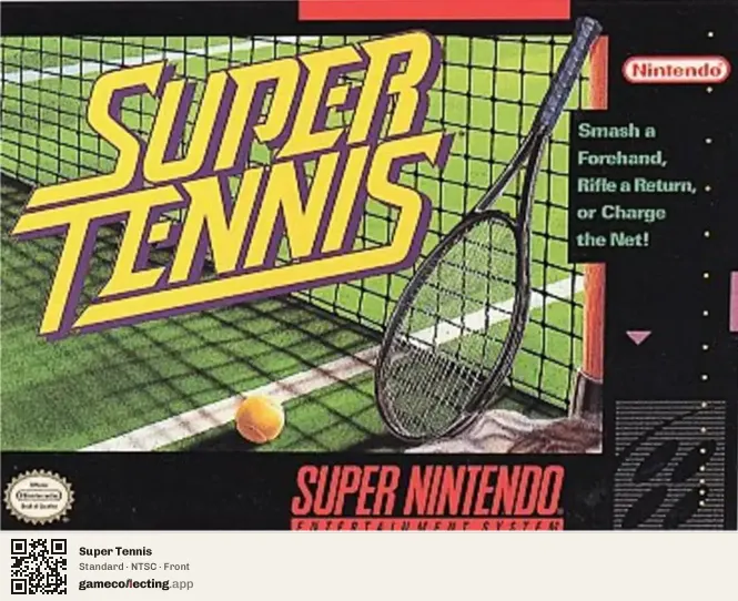 Super Tennis Super Nintendo Entertainment System, NTSC box front
