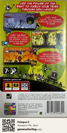 Patapon 2 PlayStation Portable, PAL box back