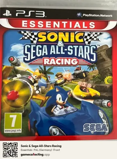 Sonic & Sega All-Stars Racing PlayStation 3, Germany box front