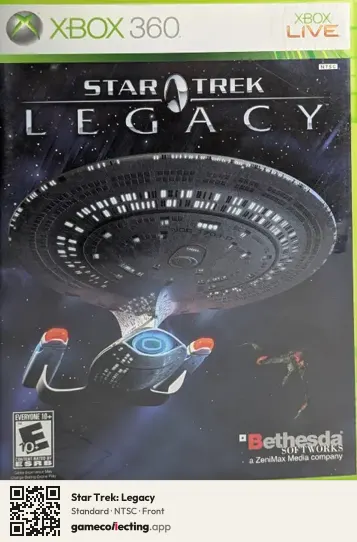 Star Trek: Legacy Xbox 360, NTSC box front