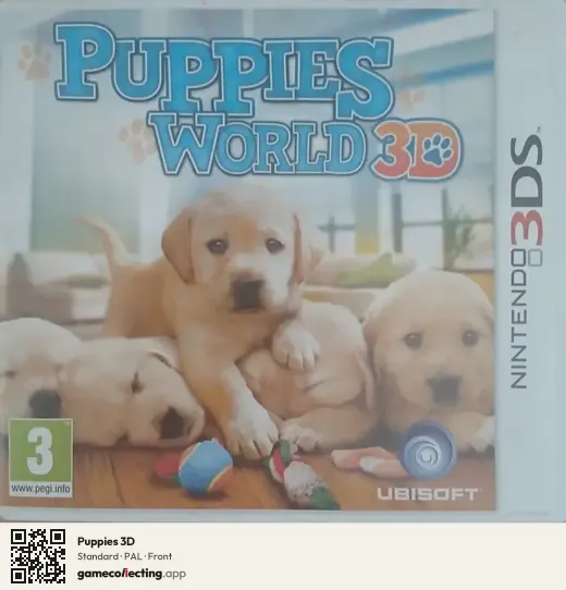 Puppies 3D Nintendo 3DS, PAL box front