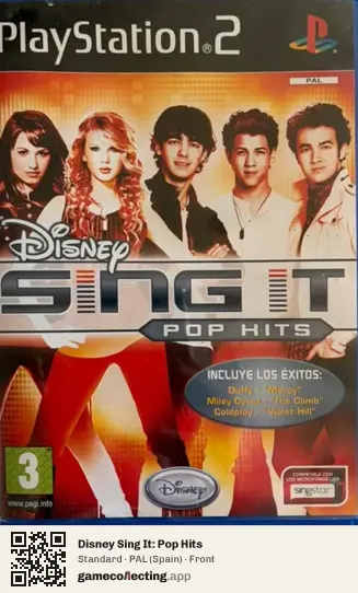 Disney Sing It: Pop Hits PlayStation 2, Spain box front