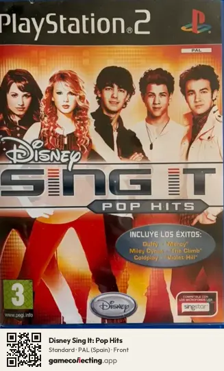 Disney Sing It: Pop Hits PlayStation 2, Spain box front