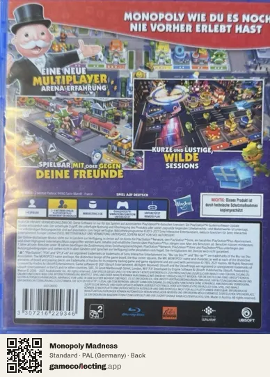 Monopoly Madness PlayStation 4, Germany box back