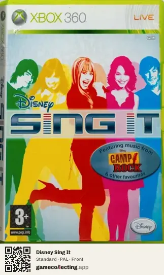 Disney Sing It Xbox 360, PAL box front