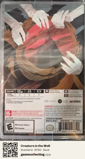 Creature in the Well Nintendo Switch, NTSC box back