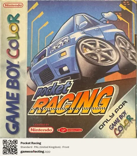 Pocket Racing Game Boy Color, United Kingdom box front