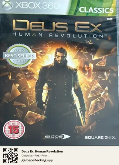 Deus Ex: Human Revolution Xbox 360, PAL box front