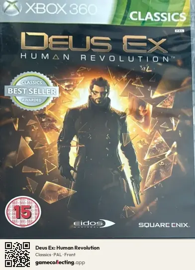 Deus Ex: Human Revolution Xbox 360, PAL box front