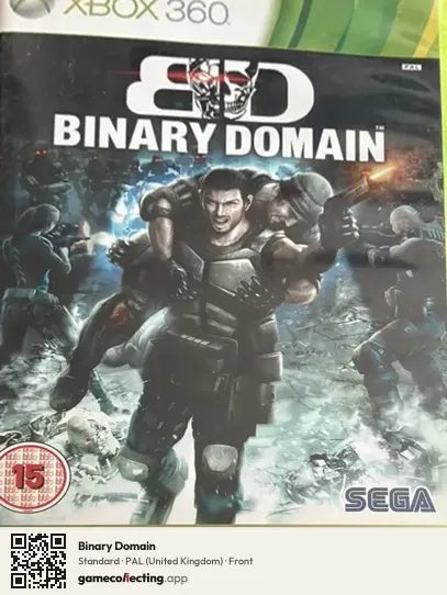 Binary Domain Xbox 360, United Kingdom box front
