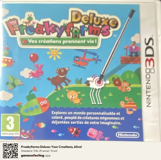 Freakyforms Deluxe: Your Creations, Alive! Nintendo 3DS, France box front