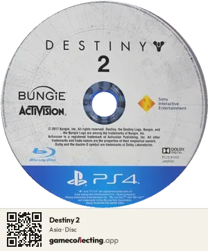 Destiny 2 PlayStation 4, Asia disc