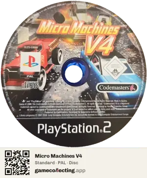 Micro Machines V4 PlayStation 2, PAL disc
