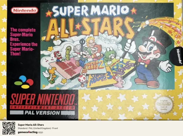 Super Mario All-Stars Super Nintendo Entertainment System, United Kingdom box front