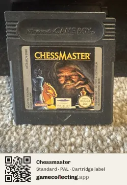 Chessmaster Game Boy Color, PAL cartridge label