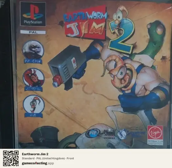 Earthworm Jim 2 PlayStation, United Kingdom box front