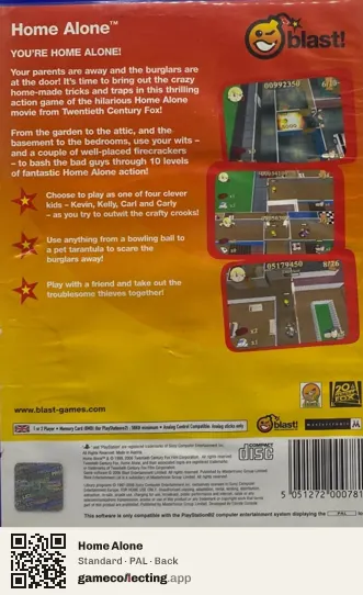 Home Alone PlayStation 2, PAL box back