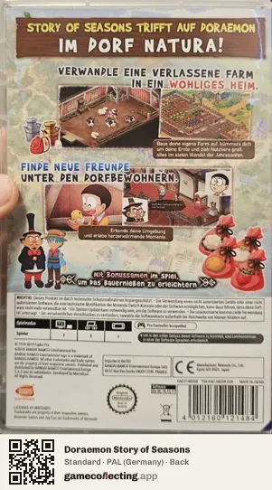 Doraemon Story of Seasons Nintendo Switch, Germany box back