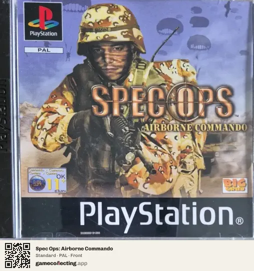 Spec Ops: Airborne Commando PlayStation, PAL box front