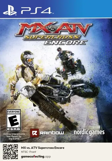 MX vs. ATV Supercross Encore PlayStation 4, NTSC box front