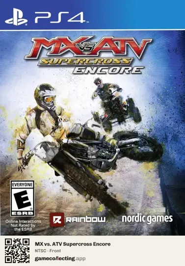 MX vs. ATV Supercross Encore PlayStation 4, NTSC box front