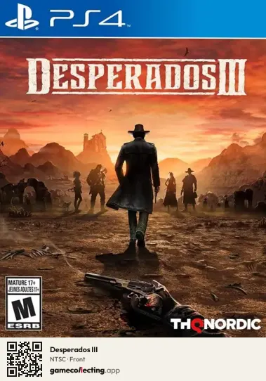 Desperados III PlayStation 4, NTSC box front