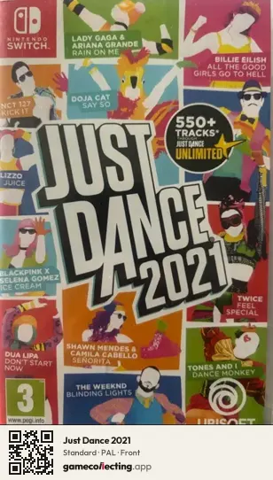 Just Dance 2021 Nintendo Switch, PAL box front