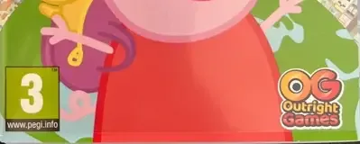 Peppa Pig: World Adventures, the PEGI square on its front
