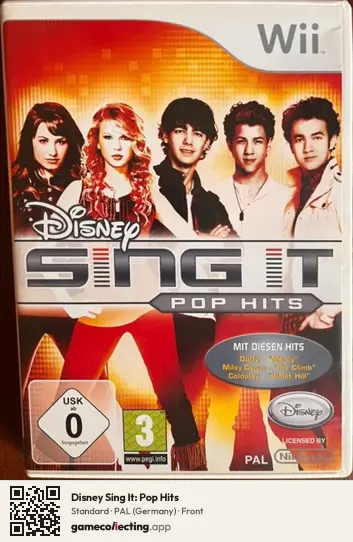 Disney Sing It: Pop Hits Nintendo Wii, Germany box front