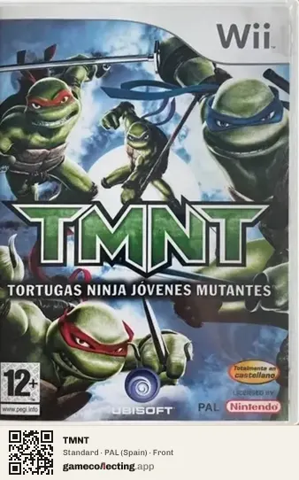 TMNT Nintendo Wii, Spain box front