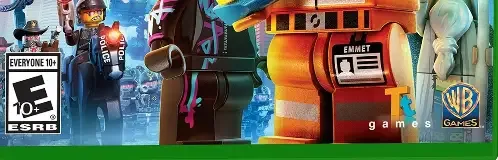 The LEGO Movie Videogame, the ESRB box on its front