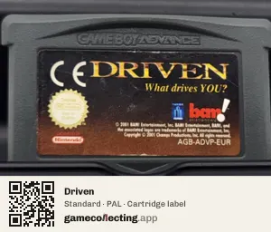 Driven Game Boy Advance, PAL cartridge label