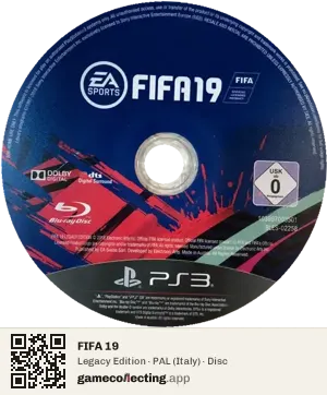 FIFA 19 PlayStation 3, PAL disc