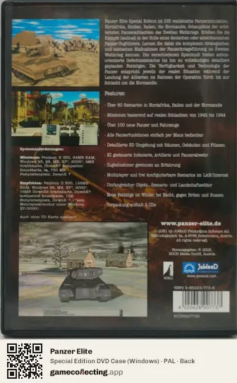 Panzer Elite Computer, PAL box back