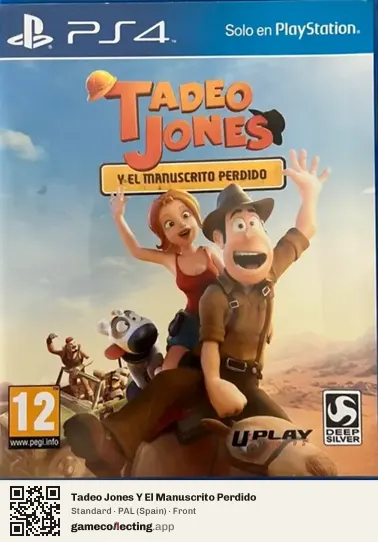 Tadeo Jones Y El Manuscrito Perdido PlayStation 4, Spain box front