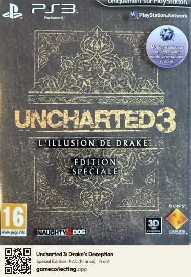 Uncharted 3: Drake's Deception PlayStation 3, France box front