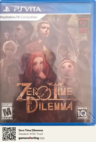 Zero Time Dilemma PlayStation Vita, NTSC box front