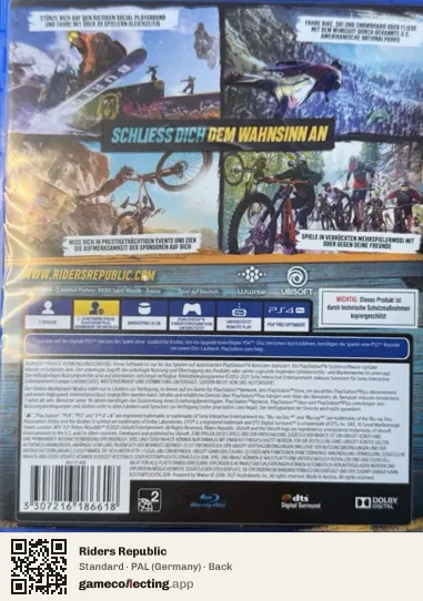 Riders Republic PlayStation 4, Germany box back