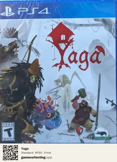 Yaga PlayStation 4, NTSC box front