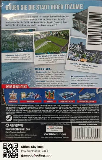 Cities: Skylines Computer, Germany box back