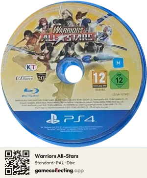 Warriors All-Stars PlayStation 4, PAL disc