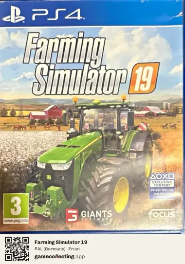 Farming Simulator 19 PlayStation 4, Germany box front