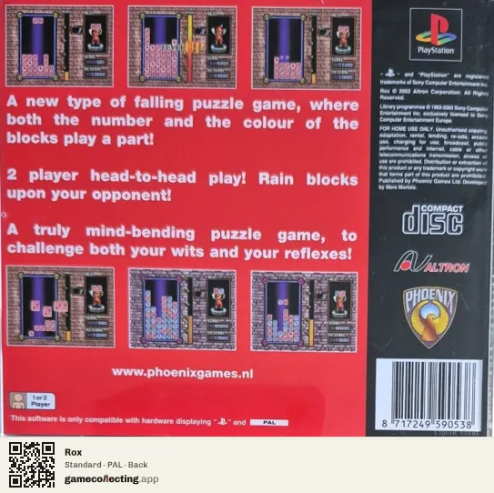 Rox PlayStation, PAL box back