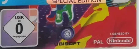 Just Dance 3, the USK square on its front